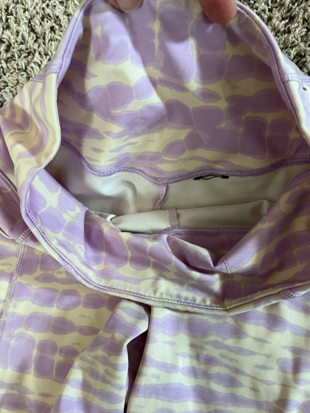 Pink Victorias Secret Biker Shorts Purple Tie Dye High Rise Side Pockets Small - Picture 7 of 7